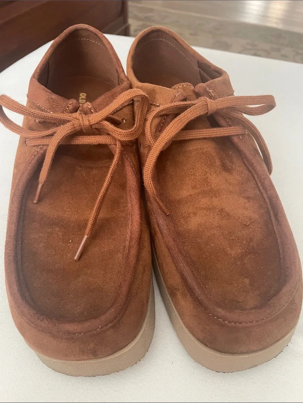 Old Navy hazelnut brown Faux Suede Derby Boots for Women 🌟